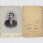 Arazims’s Nachf., Kabinettfoto um 1885, Komponist/Sänger