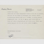 Drewitz, Ingeborg. Brief signiert 1982