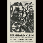 Klein, Bernhard: Ausstellungsplakat 1968 mit Originalholzschnitt