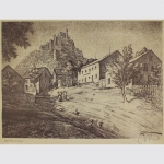 Riede, C. W.: Engelhaus bei Karlsbad. Lithographie
