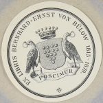 Bülow, Bernhard Ernst von Bülow. Seltenes Exlibris