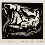 Michal, Rastislav: Erotisches Exlibris für Josef Chocensky