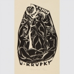 Grmelova, A.: Erotisches Exlibris für Krupky.
