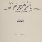 Fischer, Lothar: Plastiken und Zeichnungen. Mit Originalzeichnung, 1972
