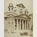 Noack, Alfred: Genua. Kirchenansicht mit Kutschen, um 1880