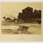 Wilt, Hans: Original-Lithographie Landschaftsstudie 1900