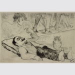 Richter-Lößnitz, Georg: Kabarettszene um 1920, Radierung