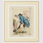 Der Kläger. Kolorierte Lithografie um 1820.