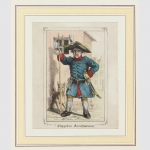 Steppchen Gerichtsdiener. Kolorierte Lithografie um 1820.