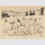 Koger, Kurt: Expressionistische Landschaft von 1922. Originalradierung