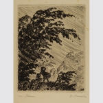 Kursell, Otto von: Im Sturm. Originalradierung 1944. Widmungsblatt