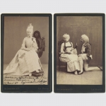 De Lavieter & Co., La Haye: Zwei Kabinettfoto um 1885, Operette, mit Widmung