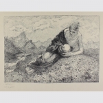 Lindner, H.: Meditation - Original-Lithographie, signiert