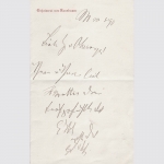 Nußbaum, Johann Nepomuk Ritter von: Eigenhändiger Brief 1890