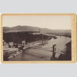 Römmler & Jonas: Tetschen, Schloß und Brücke vom Rothberg, 1896