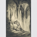 Schenke, Max: Der sündige Mönch, Originalradierung 1924