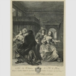 Vanloo, Jean: Bordellscene, wunderbarer Originalstich von 1776