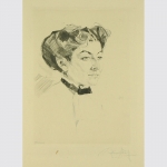 Wolff, Heinrich: Kopf einer jungen Frau nach rechts.